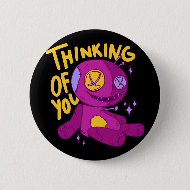 Voodoo Doll - THINKING OF YOU 6 Cm Round Badge (Front)