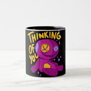 Voodoo Doll - THINKING OF YOU Two-Tone Coffee Mug