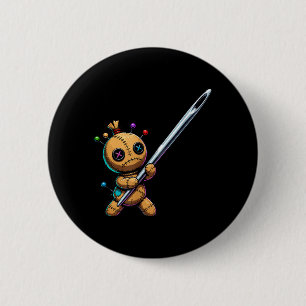 Voodoo Doll With Pins Cute Y Sewing Needle
