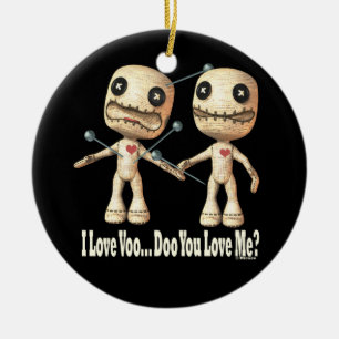 VooDoo Dolls Ceramic Ornament