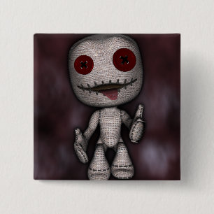Voodoo Dolly 15 Cm Square Badge