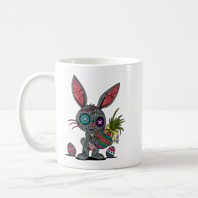 Voodoo Easter Bunny Coffee Mug (Left)