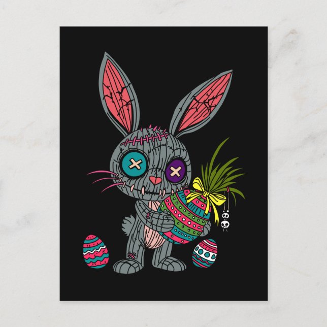 Voodoo Easter Bunny Postcard (Front)