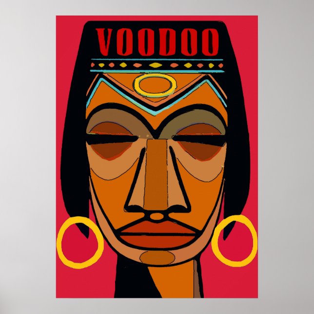 Voodoo Face Matisse Style Poster (Front)