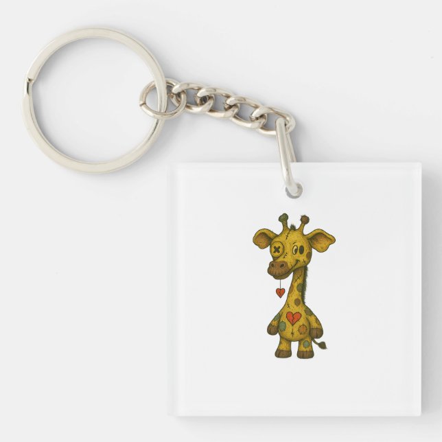 Voodoo Giraffe Tee – Heartfelt Heights Key Ring (Front)