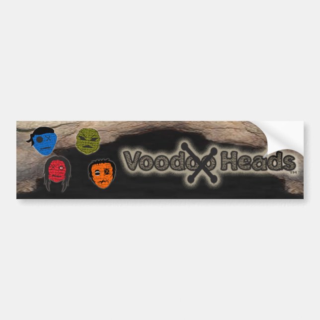Voodoo Heads ~ Cave Bumper Sticker (Front)