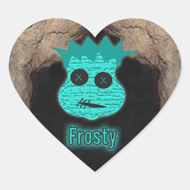 Voodoo Heads ~ Cave Heart Sticker (Front)