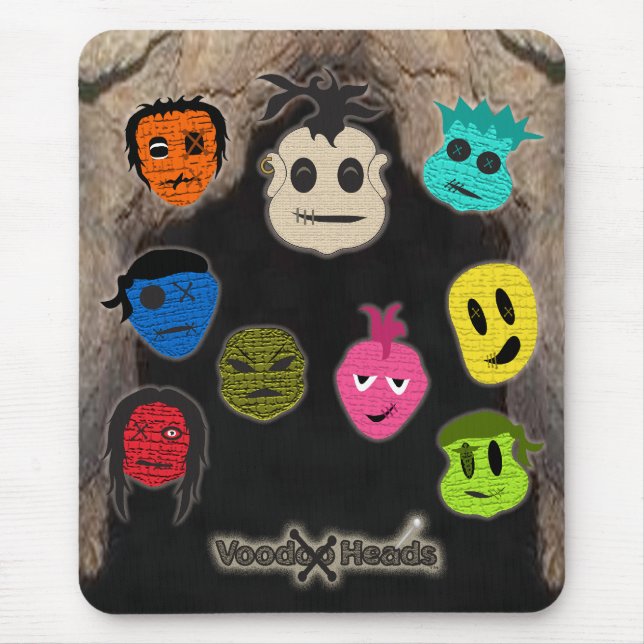 Voodoo Heads ~ Cave Mouse Pad (Front)