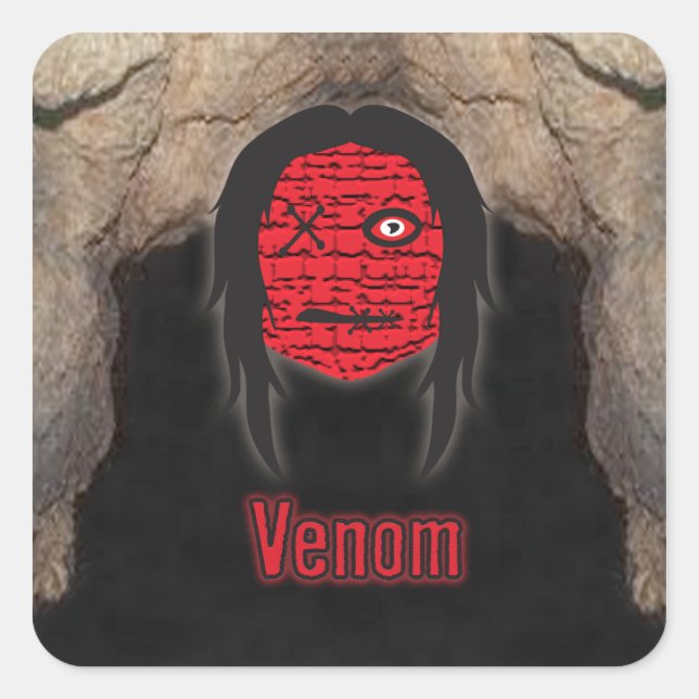 Voodoo Heads ~ Cave Square Sticker (Front)