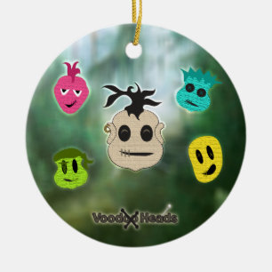 Voodoo Heads ~ Swamp Ceramic Ornament
