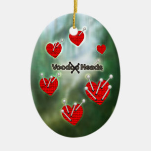 Voodoo Heads ~ Swamp Ceramic Ornament