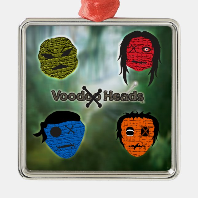 Voodoo Heads ~ Swamp Metal Tree Decoration (Front)