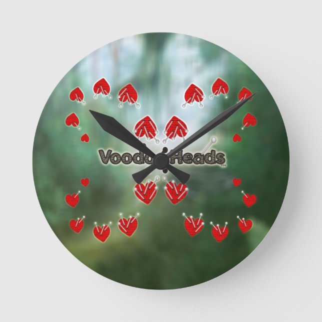 Voodoo Heads ~ Swamp Round Clock (Front)