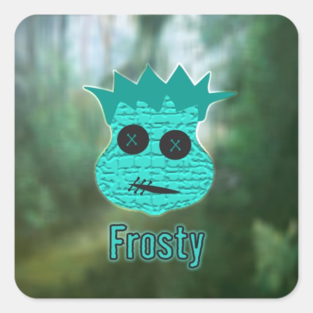 Voodoo Heads ~ Swamp Square Sticker (Front)