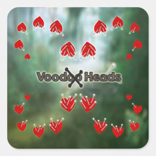 Voodoo Heads ~ Swamp Square Sticker