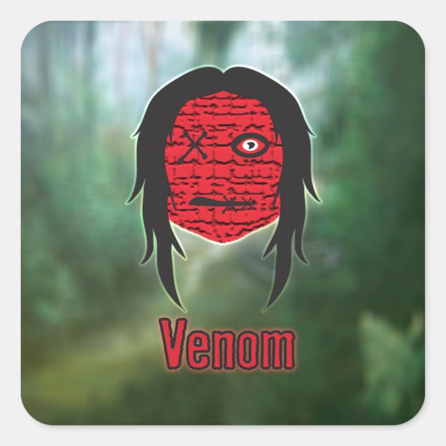 Voodoo Heads ~ Swamp Square Sticker (Front)