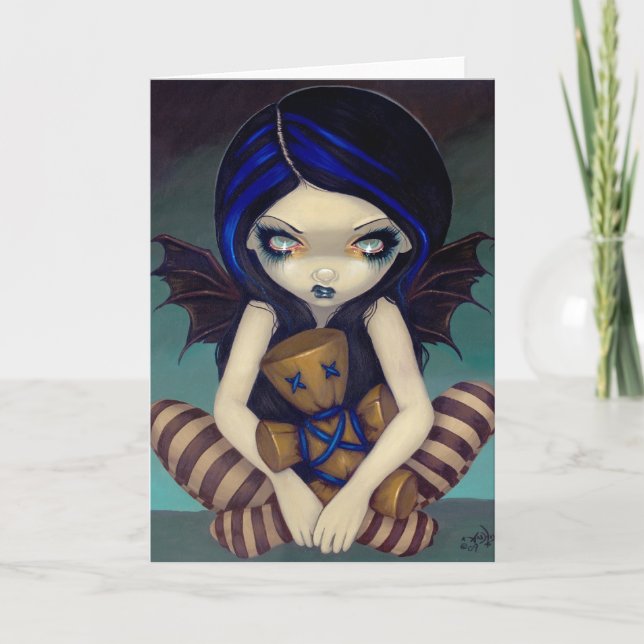"Voodoo in Blue" Greeting Card (Front)