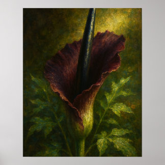 Voodoo Lily: Toxic Elegance Impressionist Art Poster