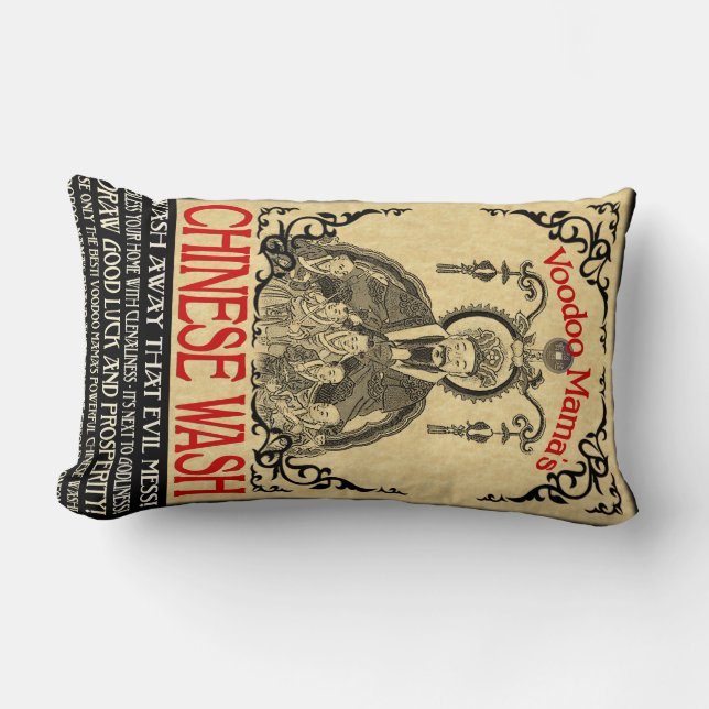 Voodoo Mama's Chinese Wash Art Pillow (Front)