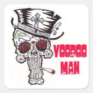 voodoo Man Square Sticker