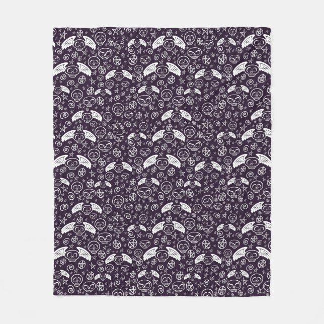 "Voodoo" Pattern Fleece Blanket (Front)