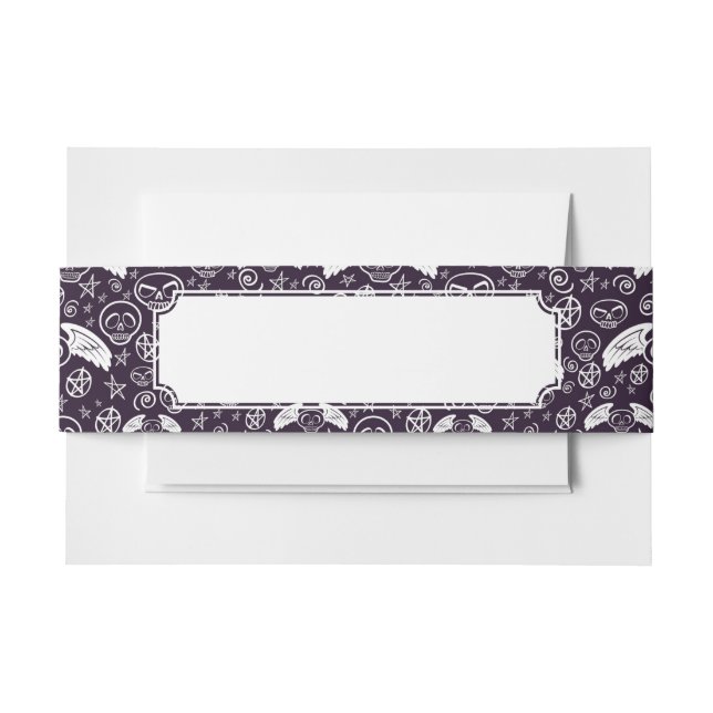 "Voodoo" Pattern Invitation Belly Band (Front Example)
