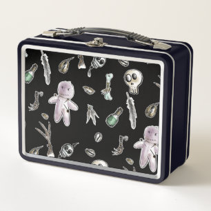 Voodoo pattern metal lunch box