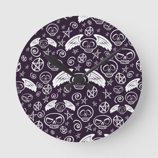 "Voodoo" Pattern Round Clock (Front)