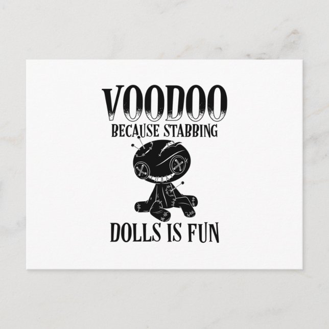 Voodoo Sayings | Voodoo Doll Magic Curse Gift Postcard (Front)