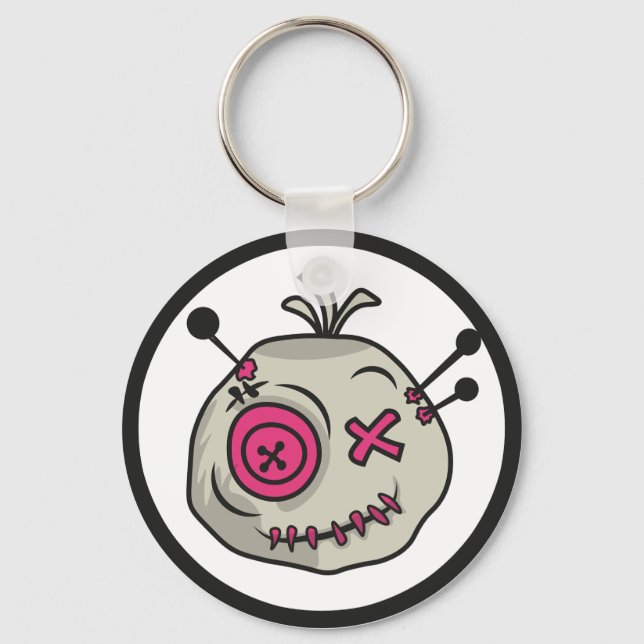 Voodoo Token Metal Circle Keychain (Front)