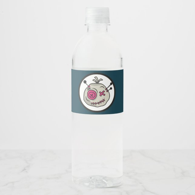 Voodoo Token Water Bottle Label (8" x 2.125") (Front)