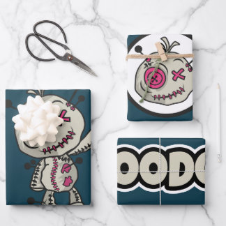 Voodoo Token Wrapping Paper Flat Sheet Set of 3