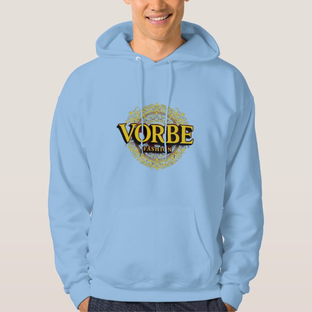 VORBE Fashion Gold Monogram Men's Premium Hoodie (Front)