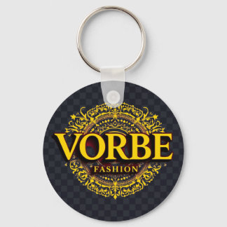 VORBE Fashion Signature Gold Monogram Keychain