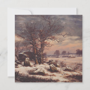 Vordingborg in Winter by J.C. Dahl Fine Art Invitation