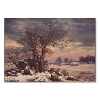 Vordingborg in Winter by J.C. Dahl Fine Art Table Number