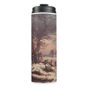 Vordingborg in Winter by J.C. Dahl Fine Art Thermal Tumbler