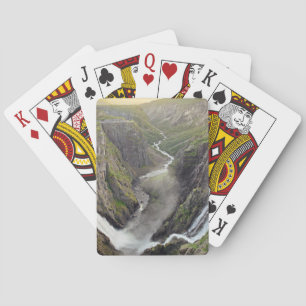Voringsfossen waterfall in Norway playing cards