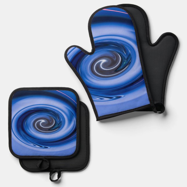 Vortex by Shirley Taylor Oven Mitt & Pot Holder Set (Front/Back)