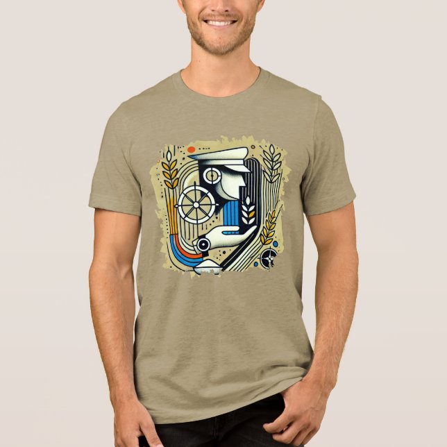 Vortex Dreams – Spiralling Abstract Design T-Shirt Tri-Blend Shirt (Front)