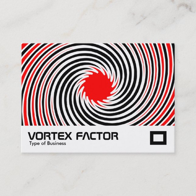 Vortex Factor - Red Business Card (Front)