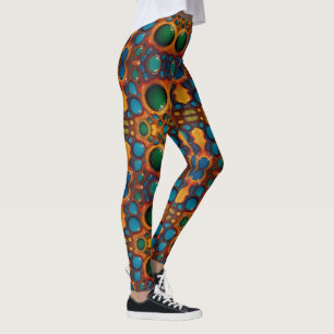 Vortex of Colours: An Abstract Dance of Oil Leggings