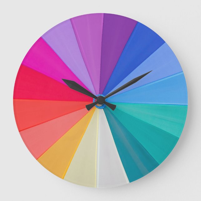 vortex of colours round large wall clock (Front)