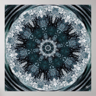 Vortex of gods abstract hypnotic composition poster