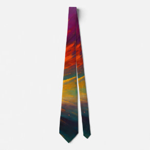 Vortex of Light - Abstract Firestorm in Motion Tie