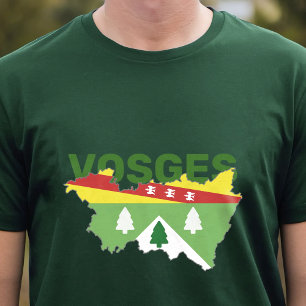 Vosges Map with Coat of Arms T-Shirt