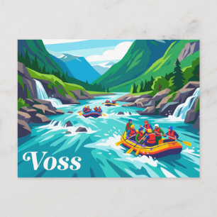Voss White Water Rafting Norway Postcard