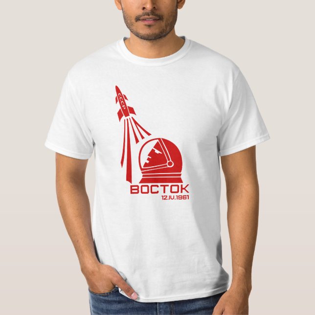 Vostok First Man in Space T-Shirt (Front)