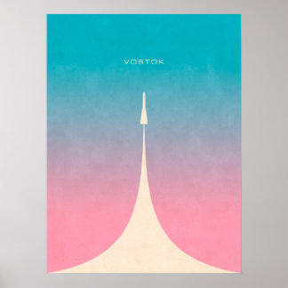 Vostok Rocket - Plain Poster