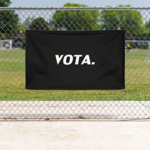 Vota vote in Spanish black white modern political  Banner